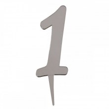 1 Rakam Pleksi - Gümüş 10 cm 1 Rakam Pleksi - Gümüş 10 cm